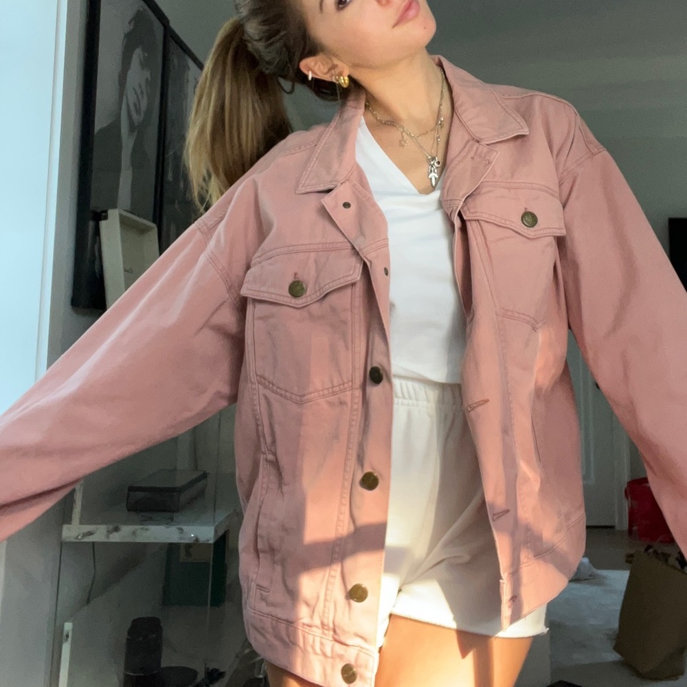 Pink denim jacket - Picture 3 of 4